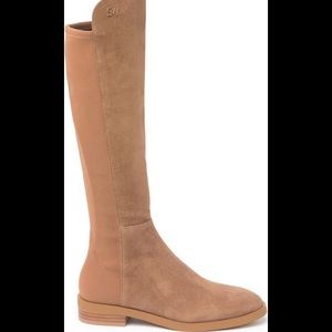 Stuart Weitzman Keelan suede flat boot in Camel NWT